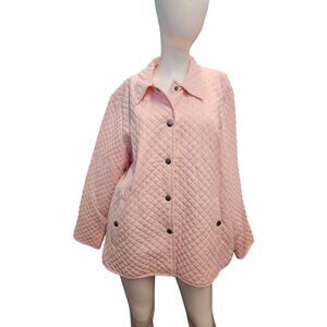 Ralph Lauren Pink Quilted Jacket Womens size Plus size 3X